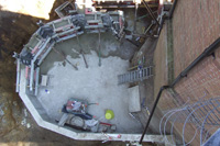 Installing basement to a 5 storey water tower